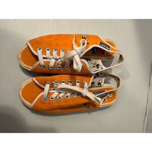 Mickey Unlimited Orange Canvas Sneakers Kids Size 6
